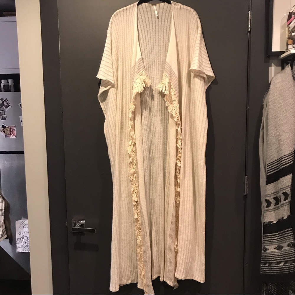 Free People Knit oversized caftan vest